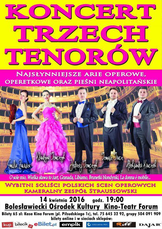 Koncert Trzech Tenorów w Bolesławcu