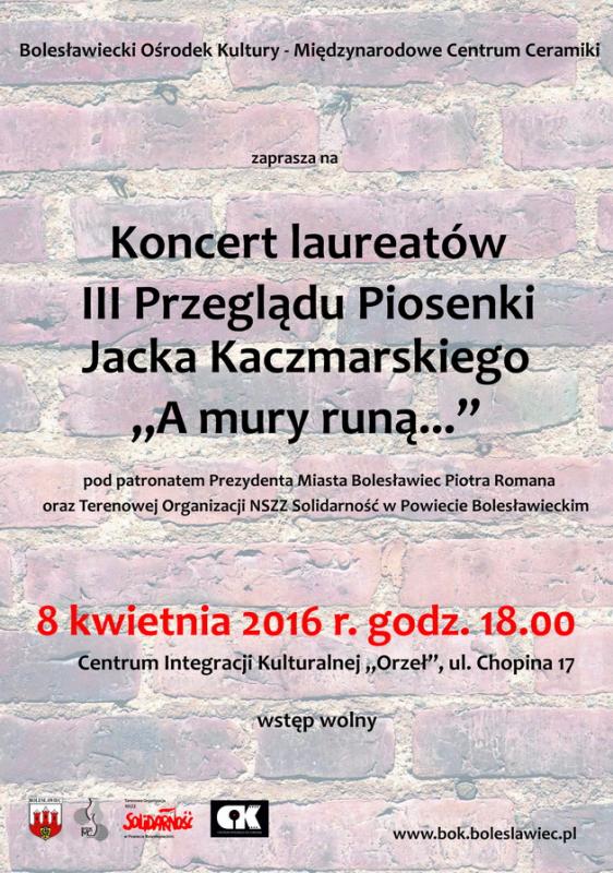 Koncert laureatów III Przeglądu Piosenek Jacka Kaczmarskiego