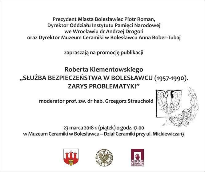 Zaproszenie na promocj publikacji „Suba Bezpieczestwa w Bolesawcu (1957-1990)”