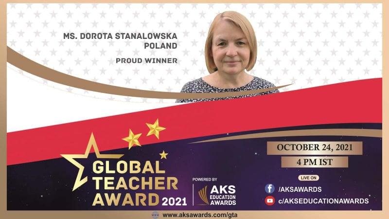 Global Teacher Award 2021 dla Doroty Stanałowskiej