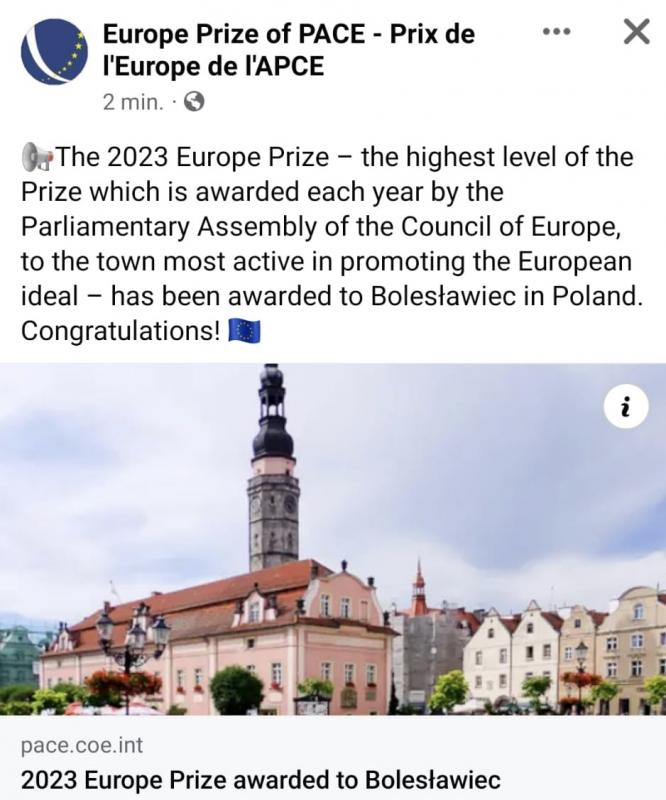 Nagroda Europy dla Bolesławca